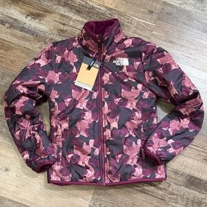 The North Face reversible Floral Pink and Purple Jacket